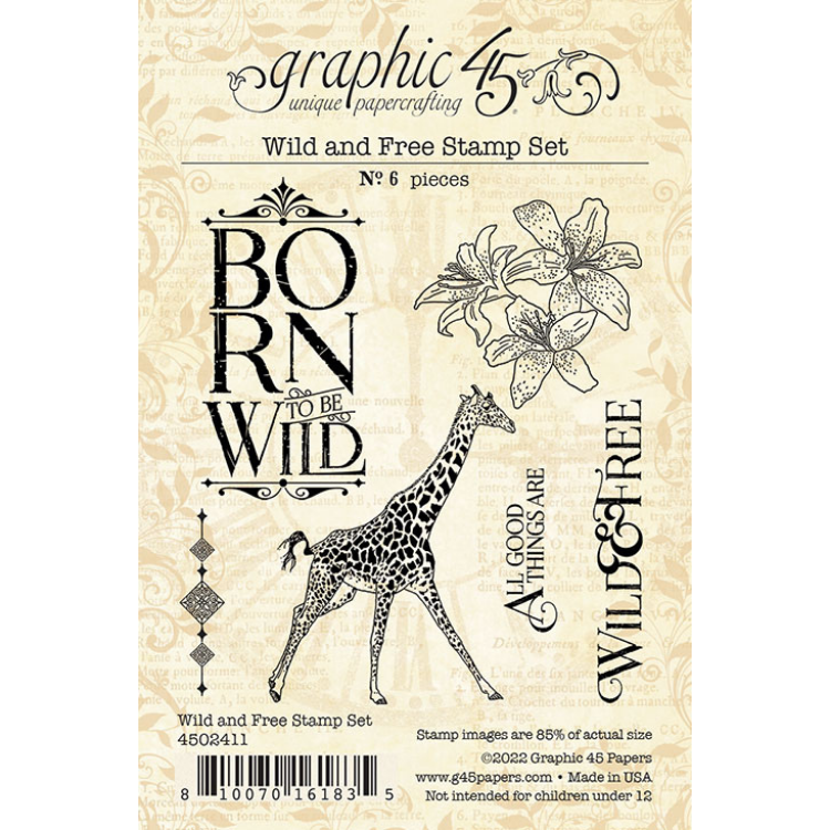 Graphic 45 Wild and Free Stamp Set